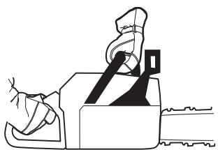 HUSQVARNA 340 E - Checking the brake trigger - 2