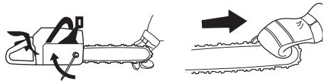 HUSQVARNA 345 E - Tensioning the chain - 6