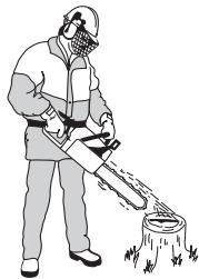 HUSQVARNA 345 E - Checking chain lubrication - 1