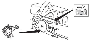 HUSQVARNA 345 E - Fitting the bar and chain - 6