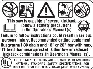 HUSQVARNA 345 E - Symbols in the operator's manual: - 10