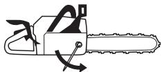 HUSQVARNA 345 E - Tensioning the chain - 4