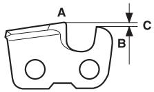 HUSQVARNA 345 E - General advice on adjusting depth gauge setting - 1