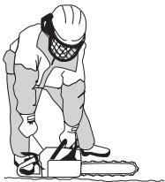 HUSQVARNA 345 E - Checking the brake trigger - 1