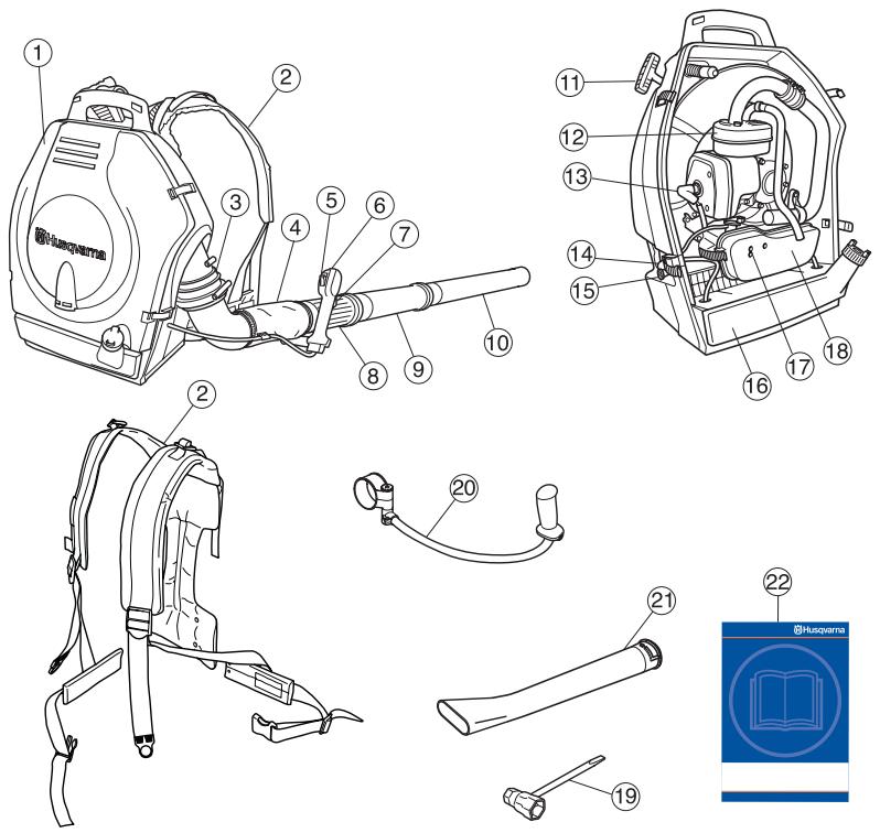 HUSQVARNA 356 BT X - QUELS SONT LES COMPOSANTS? - 1