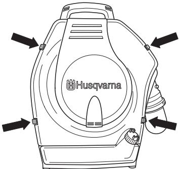 HUSQVARNA 356 BT X - Luchtfilter schoonmaken - 1
