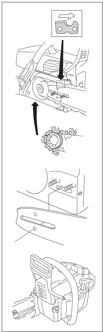 HUSQVARNA 371 XP - Mounting guide bar and chain - 6