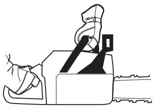 HUSQVARNA 385 XP - Checking the brake trigger - 2
