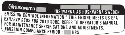 HUSQVARNA 440 E TRIOBRAKE - Symbols on the machine and/or in the manual: - 22