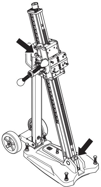 HUSQVARNA DS 150 - Régler l'inclinaison de la colonne - 1