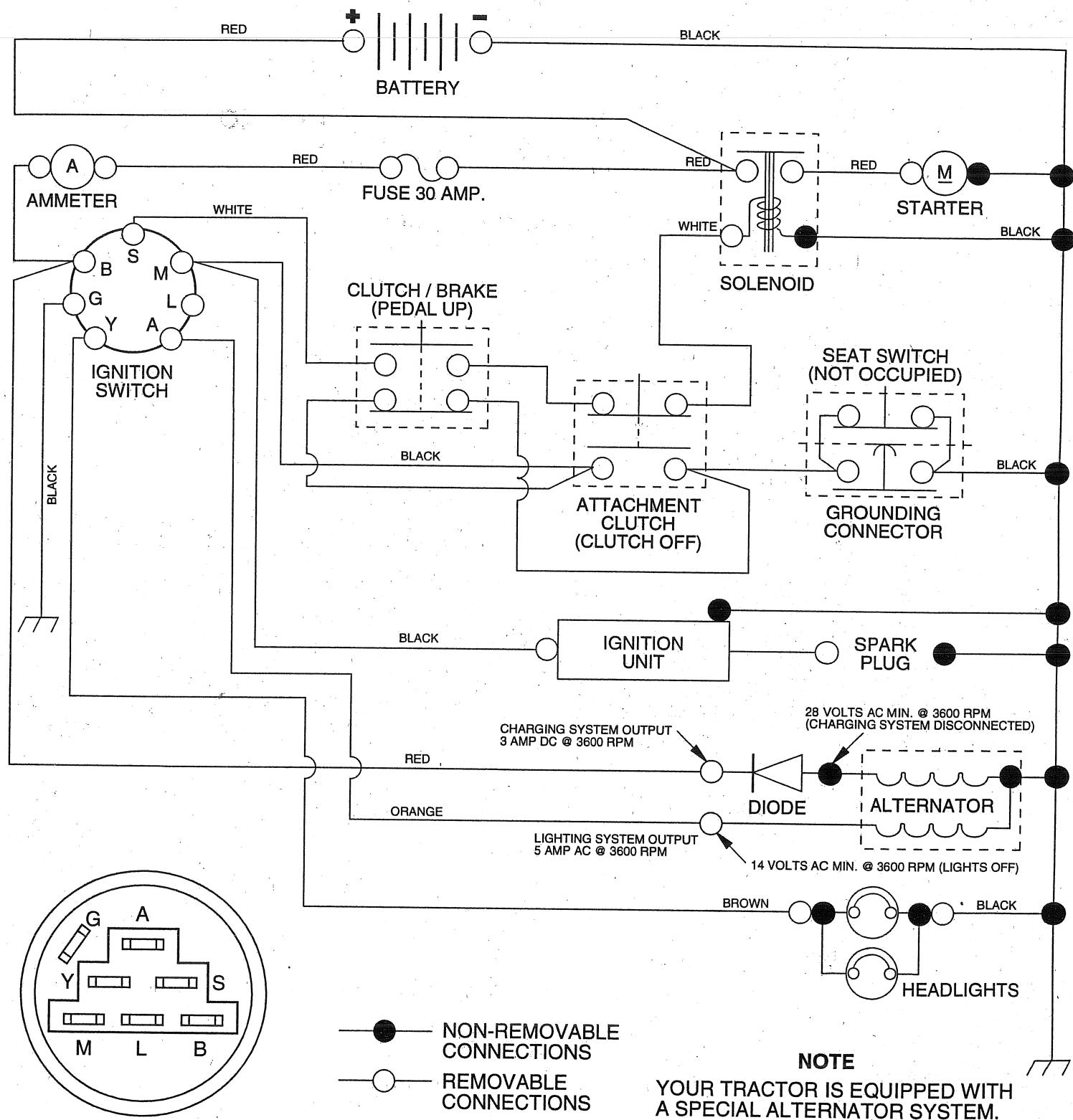 HUSQVARNA IPL - TRACTOR- -MODEL NO. LTH130 (HCLTH130A), PRODUCT NO. 954 88 00-61 SCHEMATIC - 1