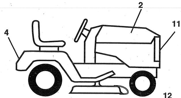 HUSQVARNA IPL - TRACTOR- -MODEL NO. LTH130 (HCLTH130A), PRODUCT NO. 954 88 00-61 DECALS - 1