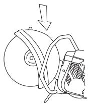 HUSQVARNA K950 - Contrôle de la protection du disque découpeur - 1