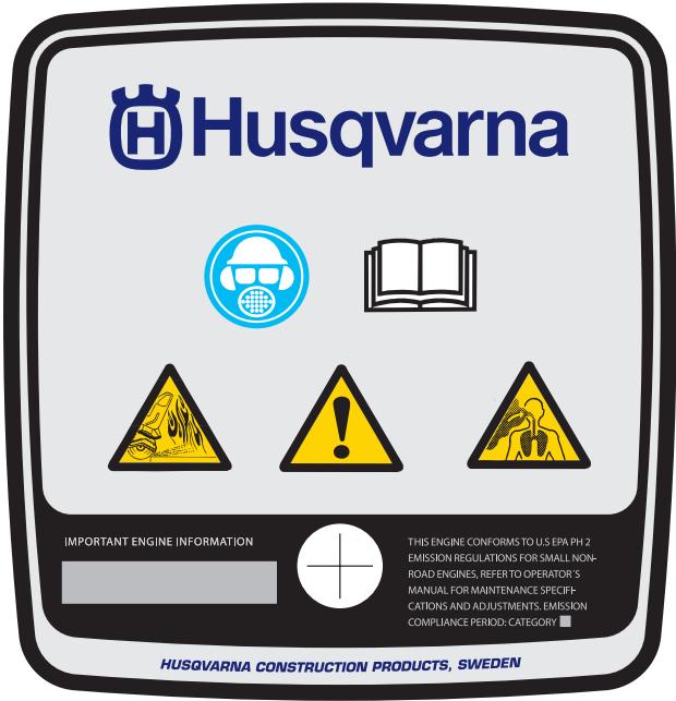 HUSQVARNA K960 - Symboles sur la machine: - 7
