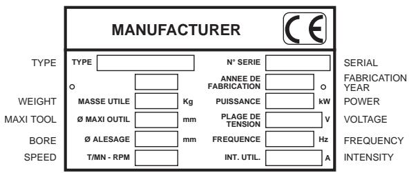 HUSQVARNA TS 300 E - Instruction plate - 1