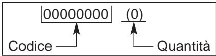 |00000000 | (0) | Codice Quantità