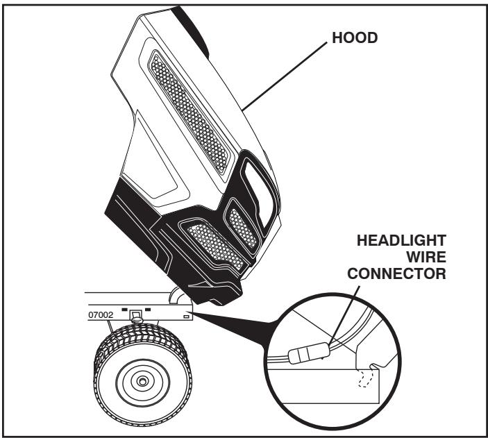 HOOD HEADLIGHT WIRE CONNECTOR 07002