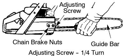 HUSQVARNA 142 - Adjusting the tension: - 1