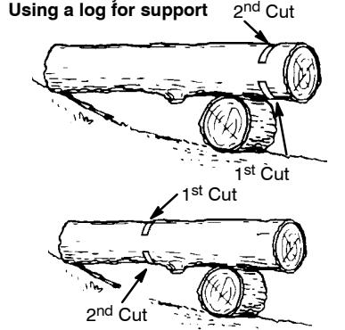 HUSQVARNA 142 - BUCKING USING A LOG OR SUPPORT STAND - 1