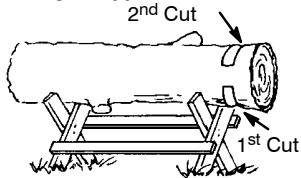 HUSQVARNA 142 - BUCKING USING A LOG OR SUPPORT STAND - 2
