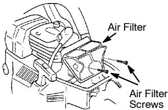 HUSQVARNA 142 - Cleaning the air filter: - 1