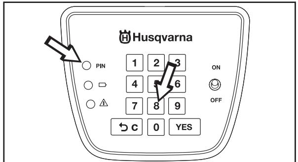 HUSQVARNA 210 C - Changing the PIN code - 2