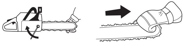 HUSQVARNA 55 RANCHER - Tensioning the chain - 9