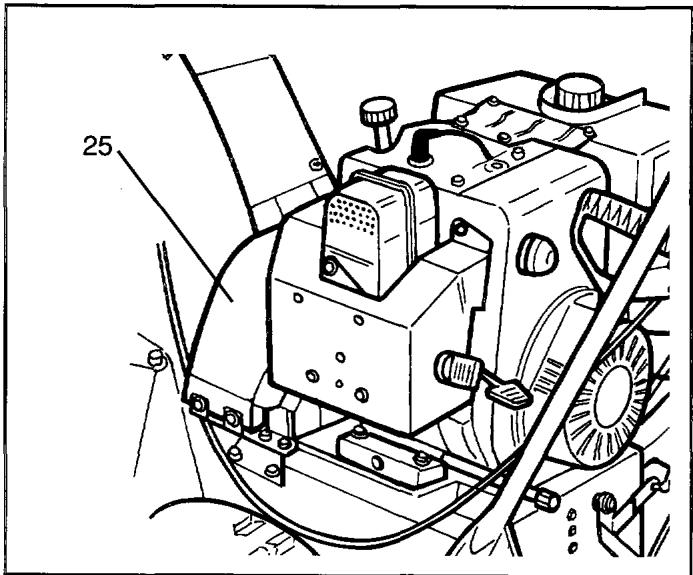 HUSQVARNA 6-23 - Enlèvement des courroies - 1
