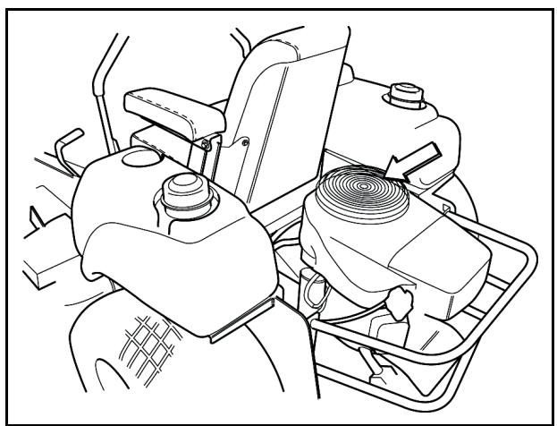 HUSQVARNA IZE 4821 - Contrôle de la prise d'air de refroidissement du moteur - 1