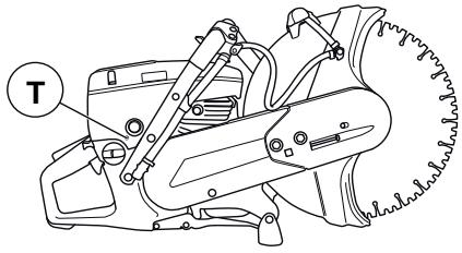HUSQVARNA K 760 - Réglage du ralenti - 2