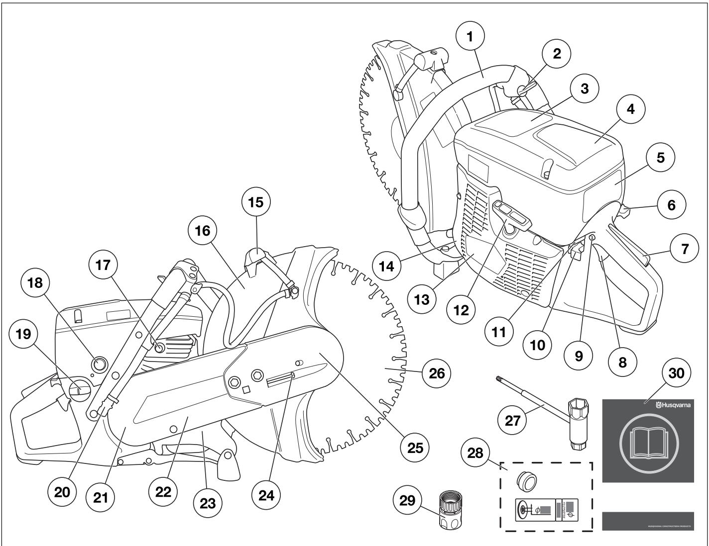 HUSQVARNA K 760 - Protège-disque chromé (K 760 Rescue) - 1