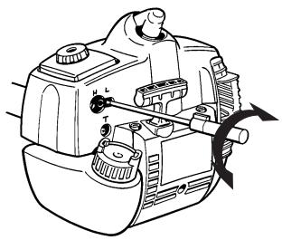 HUSQVARNA EPA - Fine adjustment of the idle speed T - 1
