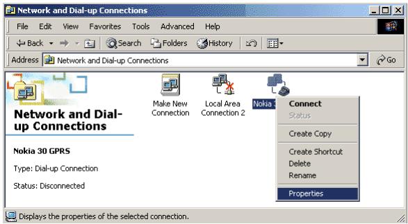 NOKIA 30 - Settings for Dial-up connections - 1