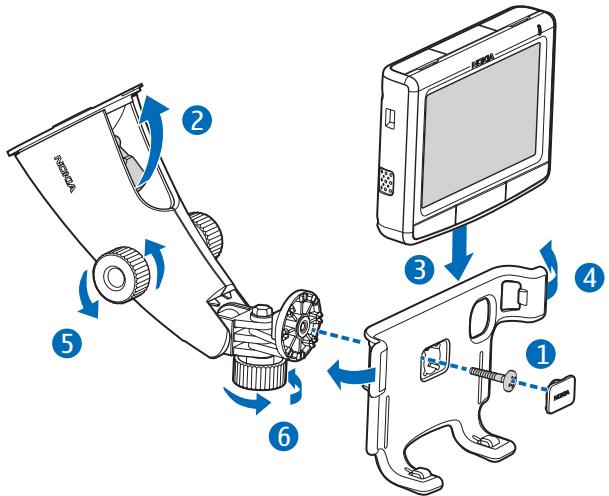 NOKIA 500 AUTO NAVIGATION - - Installer l'appareil dans un véhicule - 1
