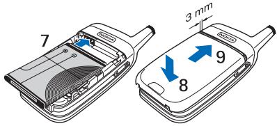 NOKIA 6102I - Instalar la tarjeta SIM y la bateria - 4