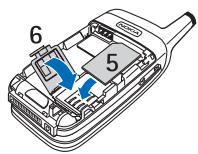 NOKIA 6102I - Install the SIM card and battery - 3