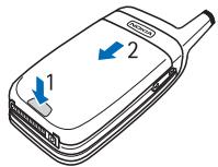 NOKIA 6102I - Instalar la tarjeta SIM y la bateria - 1