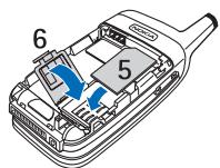 NOKIA 6102I - Instalar la tarjeta SIM y la bateria - 3