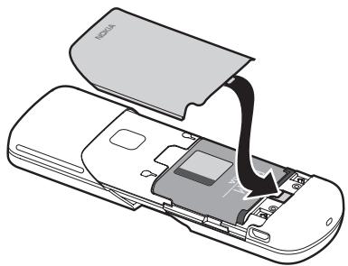 NOKIA 8600 - ■ Instalar la tarjeta SIM y la batería - 2
