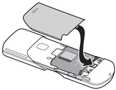 NOKIA 8600 - ■ Install the SIM card and battery - 6