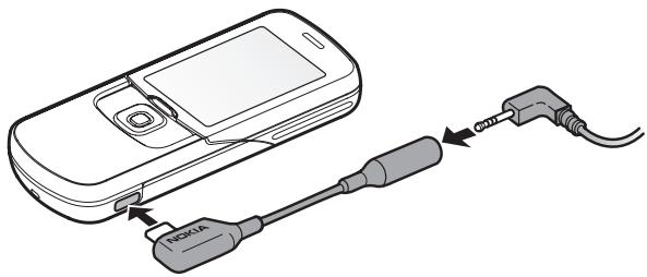 NOKIA 8600 - ■ Conectar un auricular - 1