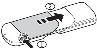 NOKIA 8600 - ■ Install the SIM card and battery - 1