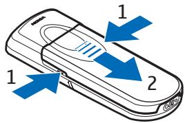 NOKIA 8800 SIROCCO - Install SIM card and battery - 1