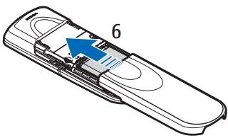 NOKIA 8800 SIROCCO - Install SIM card and battery - 5