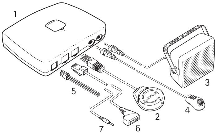 Diagram of electronic device components with numbered parts for identification