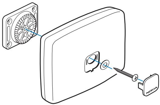 Diagram showing a device with fan mounting and NOKLA connector, labeled in English.