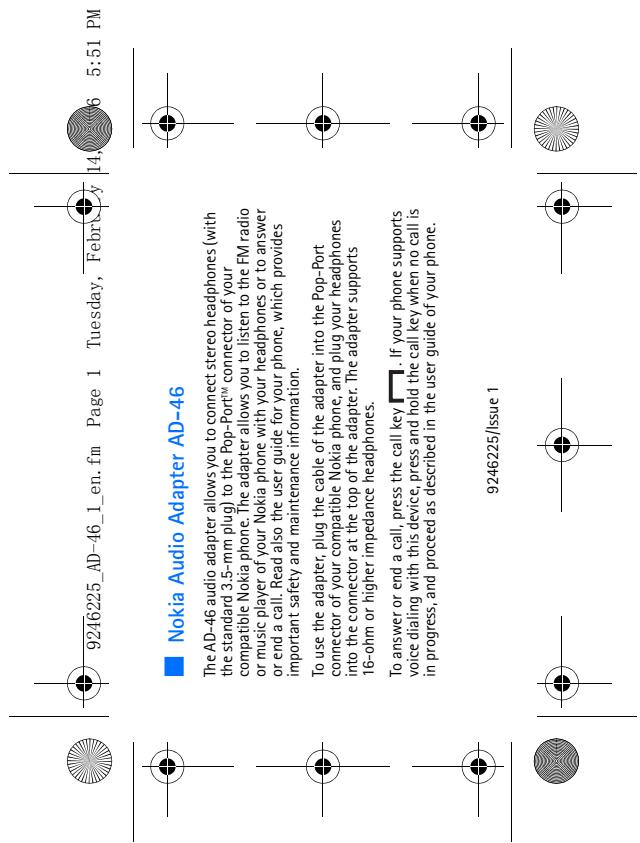 NOKIA AUDIO ADAPTER AD-46 - 1