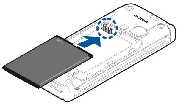 NOKIA E90 - Insert the SIM card and battery - 4