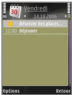 NOKIA N82 - Créer une entrée d'agenda - 1