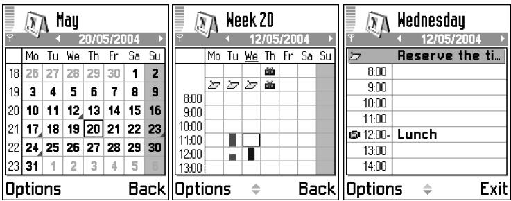 NOKIA NGAGE QD - Calendar views - 1